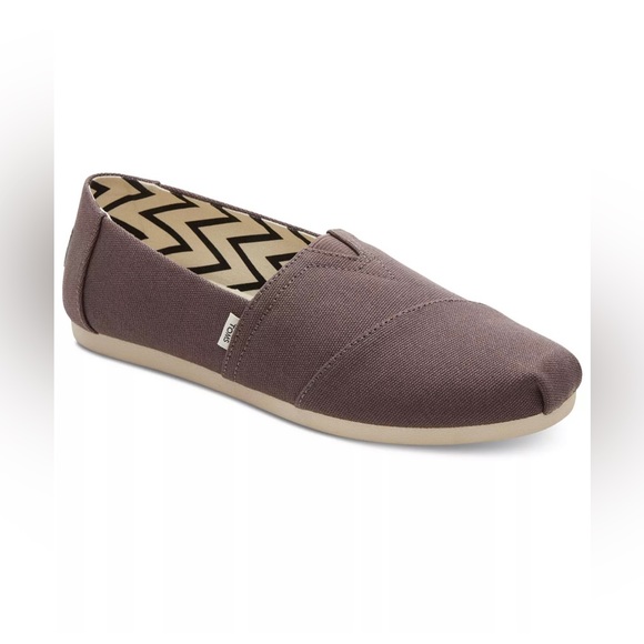Toms Shoes - Women's Alpargata Recycled Slip-On Flats - ASH RECYCLED CANVAS